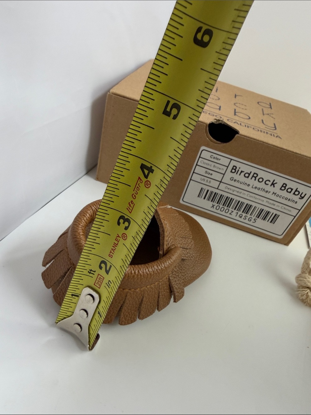 Bird Rock Baby Leather Moccasins New in Box Size 5.5 - Picture 8 of 14